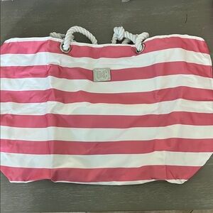 Bang & Carsen Pink and White Tote with Rope Handles - NWT